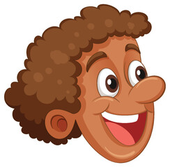 Happy Afro African young man head