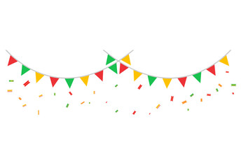 flag celebration party colorful vector