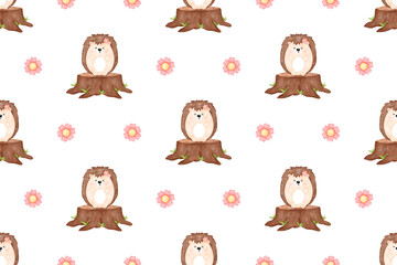 Hedgehog Background, pattern background, cute animal background, Cute Hedgehog