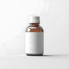 Medicine bottle, 250ml bottle mockup isolated
