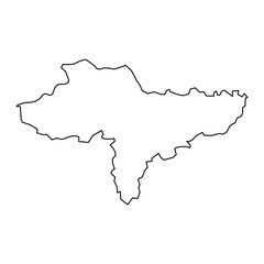 Varazdin сounty map, subdivisions of Croatia. Vector illustration.