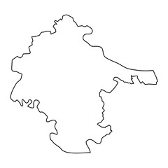 Vukovar Srijem сounty map, subdivisions of Croatia. Vector illustration.