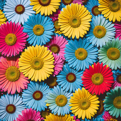 Fototapeta na wymiar Floral Bliss - Digital Pattern Design - AI Genarated