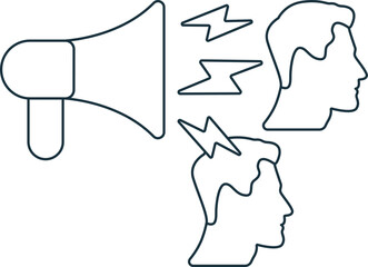 Propaganda icon. Monochrome simple sign from freedom collection. Propaganda icon for logo, templates, web design and infographics.