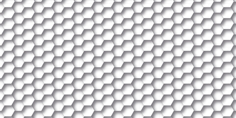 Background with white lines . Abstract background with hexagon . white texture background . white hexagon light and shadow abstract background.	
