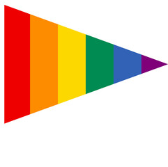 Rainbow lgbt gay pride flag, png file no background
