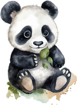 cute panda clipart neutral colors for kids easy drawing cute baby 