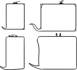 Cartoon Dialog Boxes or Bubbles for Comic