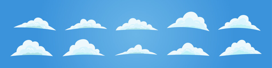 sky flat design cartoon cloud