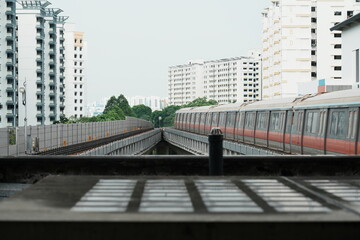 Fototapeta premium train in the city