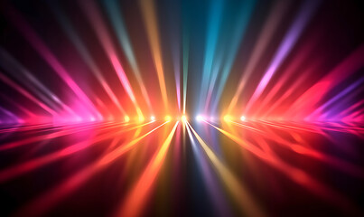 Fototapeta premium Colorful Lights and Laser Beam Show