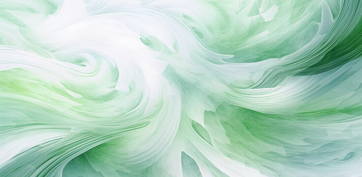 abstract green background, wavy green movement generative ai