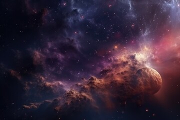 Obraz premium Concept of nebula with galaxies in deep space