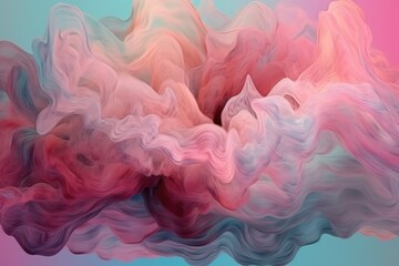 Obraz premium Generative ai illustration of delicate abstract pink color mixing