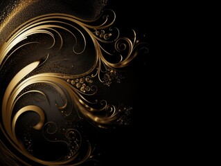 Gold and black background