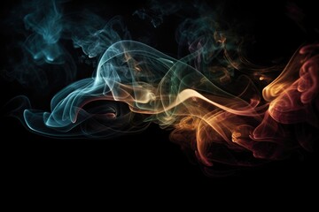 Obraz premium Smoke in dark background creative digital illustration