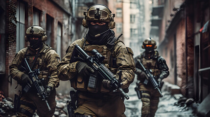 Urban security task force: troops form specialized units to address specific urban challenges.