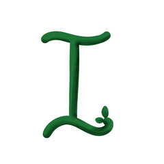 green letter a