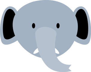 Elephant head animal . Retro style .