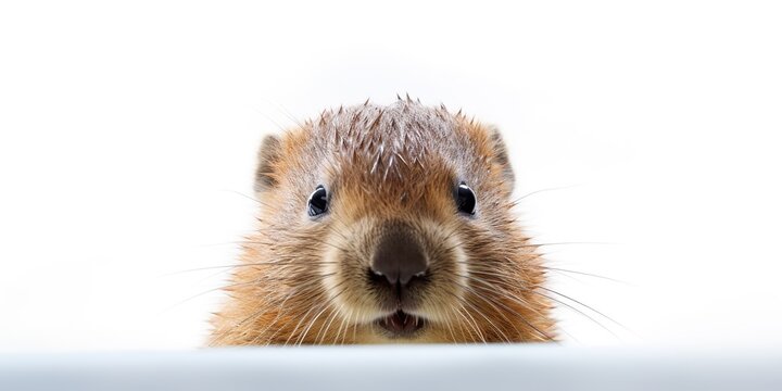 AI Generated. AI Generative. Photo Illustration of baby little beaver portrait face animal. Graphic Art