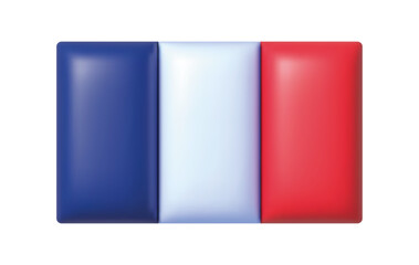 France 3d flag, great design for any purposes. Horizontal banner template. Isolated vector illustration