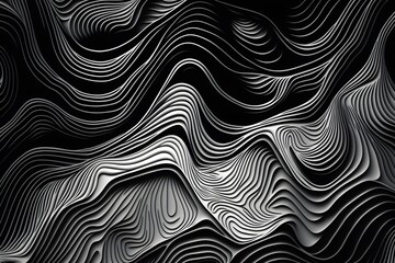 pattern of topographic contour lines, Generative AI
