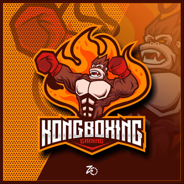 Kingkong Boxing Layout Gaming Design Premium Esport Logo