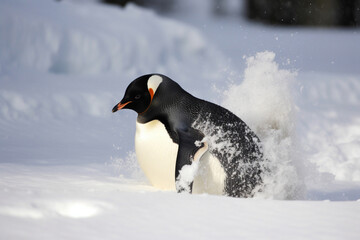 Generative AI.
a cute penguin in the snow