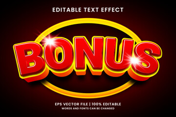 Bonus jackpot 3d editable text effect