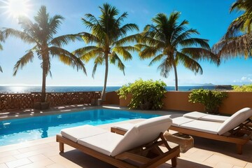 Fototapeta premium pool in a resort