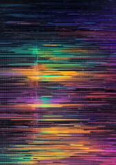 VHS Heavy Glitch texture background, Colorful RGB horizontal lines
