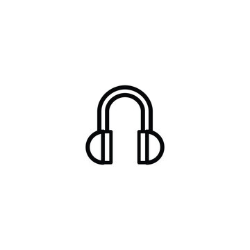 Headset Icon Editable Stroke EPS 10