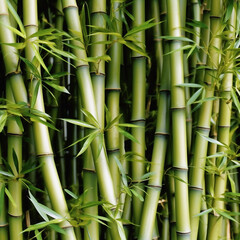 Fototapeta na wymiar Bamboo texture background. Generated Ai