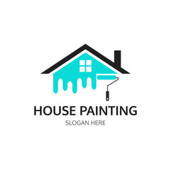 HOUSE PAINTING LOGO VECTOR ILLUSTRATION