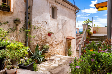 Brsec, Croatia, idyllic old town scene