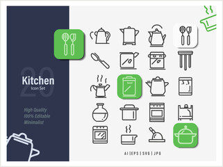 20 KITCHEN ICON SET