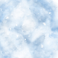Blue Watercolor Paint Background Abstract
