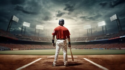 Baseball Player, Generative AI, Illustration
