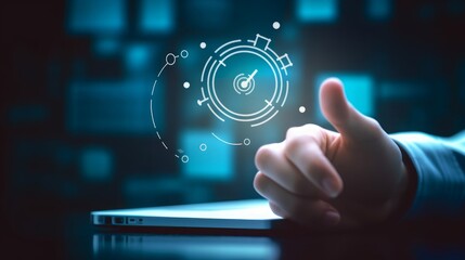 service guarantee, Validation concept for business process automation, quality assurance management, certification, digital transformation. businessman touching checked icon on virtual, Generative AI