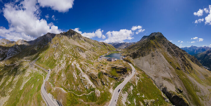 aerial view of the Gran S. Bernardo pass