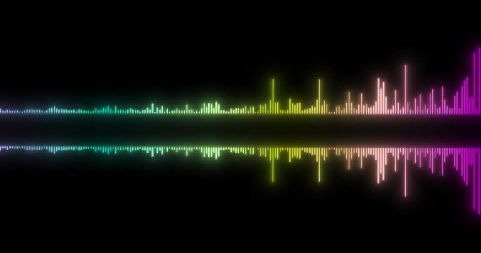 Colorful visualization of sound waves.