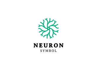 Abstract Neuron logo template vector