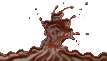 Chocolate Splasht Png File , 3D Rendering, 3D Illustration