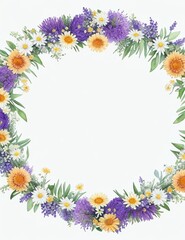 Obraz premium frame made of colorful flowers