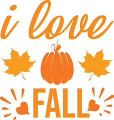 i love fall svg