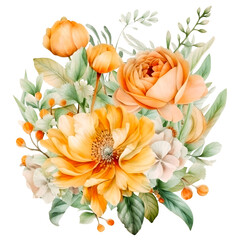 orange flower bouquet