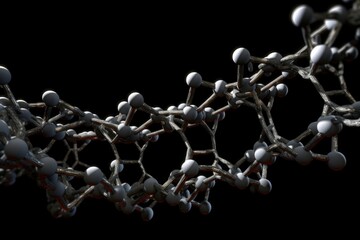 extensive molecular structure, with chains of dna intertwined, created with generative ai
