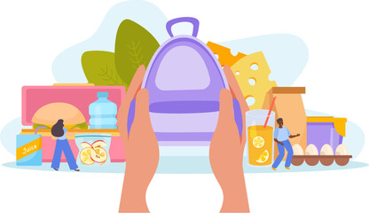 Backpack Lunch Box Composition