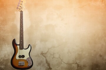 Obraz na płótnie Canvas Bass guitar background. Generate Ai