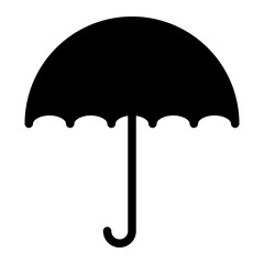 Umbrella icon as safety during rain or insurance